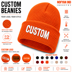 Fabricant de bonnets tricotés sur mesure en gros, OEM, marque privée, fabricant de chapeaux d'hiver, fournisseur de bonnets tricotés avec logo brodé sur mesure - Product Image 1