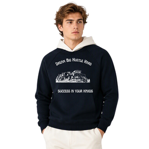 Sweat à capuche personnalisé pour homme, 300 grammes, en polyester et coton tricoté, avec poche et cordon de serrage, style streetwear décontracté, 400 g/m² - Product Image 2