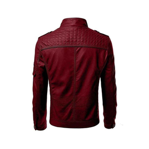 <b>Light</b> Weight <b>Men</b> Leather <b>Jacket</b> Durable Casual Plain Windproof Leather Fashion Leather <b>Jacket</b> For <b>Men</b> Breathable With OEM - Product Image 6