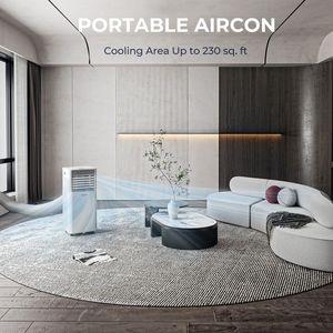 Condizionatore d'Aria Portatile 8000 BTU (ASHRAE) 3 in 1 con Deumidificatore e Modalità Ventilatore per Casa o Ufficio - Product Image 2