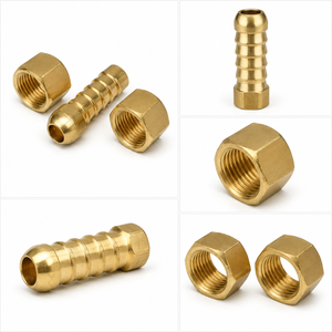 Conector hexagonal de latón forjado con rosca macho para manguera de baja presión, adaptador de boquilla de tubería, inserto giratorio OEM para manguera. - Product Image 3