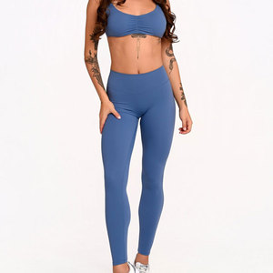 Leggings de sport pour femmes, en nylon et élasthanne, sans couture, respirants, anti-transpiration, coupe ajustée, pour la gym et le fitness - Product Image 1