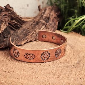 Pulseras de Cobre con Siete Chakras, Brazaletes Magnéticos de Cobre para Hombres y Mujeres, Pulsera Ajustable, Regalo Perfecto - Product Image 2