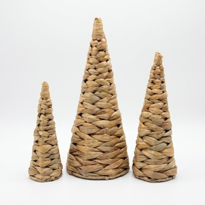Vietnamese Woven <b>Water</b> Hyacinth Christmas Tree Decorations for Home Party Vintage Christmas Decor Cheap Price - Product Image 1