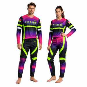 Ensemble Maillot et Pantalon de Motocross 2026 pour Hommes et Femmes – Rose Néon et Violet – Équipement de Course MX Tout-Terrain Respirant pour Enduro et Moto Tout-Terrain - Product Image 3