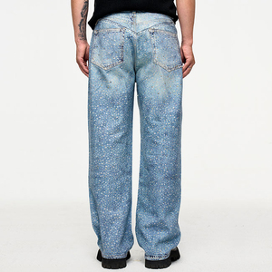 <b>Men</b> <b>Jeans</b> Loose Baggy High Quality Customized New Fashion Pants Custom Plain Dyed Design Baggy <b>Jeans</b> Distressed Pant for <b>Men</b> - Product Image 4