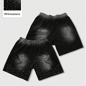 กางเกงขาสั้นผ้าคอตตอนเทอร์รี่แบบวินเทจฟอกสีด้วยกรด พิมพ์ลายสกรีน ปักลาย ซันเฟด - Product Image 6