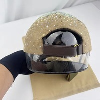 Casquette de baseball personnalisable entièrement ornée de strass, casquette de camionneur de créateur tendance avec lettres jacquard pour fête, casquette de marque