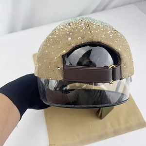 Casquette de baseball personnalisable entièrement ornée de strass, casquette de camionneur de créateur tendance avec lettres jacquard pour fête, casquette de marque - Product Image 4