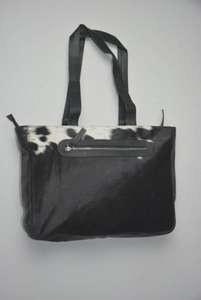 Sac fourre-tout tendance en cuir véritable de vachette à poils, avec fermeture éclair, broderie, couleur unie, style vintage, sac à main pour femme LHTB-0010 - Product Image 4