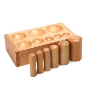Wooden Dapping <b>Doming</b> Block And Punches Set Of 7 Sizes With Steel Plate Wood Forming Metal Shaping Jewelry Making Tools - Product Image 6