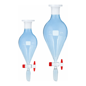 Entonnoir de séparation Squibb-Pear en verre borosilicate SciLab Premium avec robinet en PTFE, 100-2000 mL, pour la séparation chimique - Product Image 2