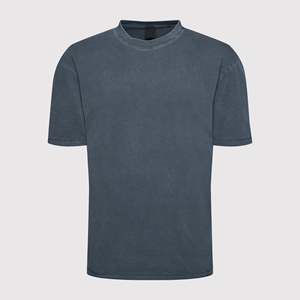 T-shirt uni oversize pour homme, style délavé premium, coton doux, look vintage, manches courtes, mode décontractée urbaine, vente en gros usine - Product Image 3