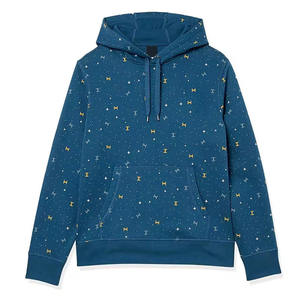 Sudadera con Capucha Unisex Personalizada con Estampado Gráfico de Estrellas, Sudadera de Forro Polar Extra Grande, Ropa Urbana Informal para Otoño e Invierno, Color Azul Verde - Product Image 4