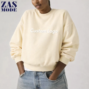 Sudadera de invierno para mujer 2026 de alta calidad 100% algodón con cuello redondo, forro polar, ajuste holgado, estilo casual - Product Image 1