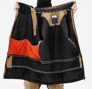 Veste de ski pour homme, coupe-vent, chaude, avec fermeture éclair, design de panneaux de haute qualité, matière softshell. - Product Image 5