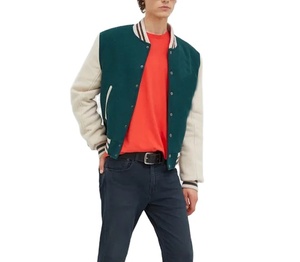 Veste varsity pour homme de haute qualité, style décontracté, design personnalisé avec matériau en laine multicolore, veste en laine de qualité supérieure - Product Image 2