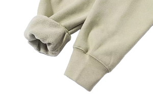 Minimalist Custom Mens Sweatsuit Plain Beige Pullover Sweatshirt Cuffed Joggers <b>Set</b> Casual Loungewear Tracksuit - Product Image 5