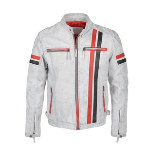 Vestes en cuir pour hommes, design personnalisé, prix de gros, meilleure qualité, vente chaude, vestes en cuir pour motards professionnels - Product Image 1