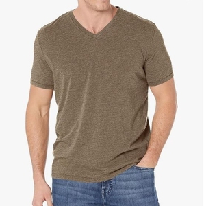 T-shirts personnalisés en coton pour hommes, t-shirts vierges 100 % coton, impression de t-shirts pour hommes, t-shirts à col en V, vêtements pour hommes 2025 - Product Image 1