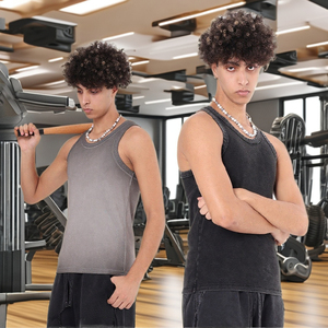 Débardeurs de sport pour hommes en gros – Nouveau design 2026 – Créez votre propre logo – Service OEM – 100 % coton et polyester - Product Image 3