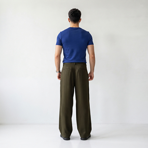 <b>Men's</b> Luxury Satin Wide Leg <b>Pants</b> 100% Silk High Street Style Eco-Friendly Anti-Pilling Winter Loose Fit <b>Lounge</b> & Street Wear - Product Image 2