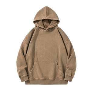 Sweat à capuche personnalisé pour homme, 100% coton lourd, délavé à l'acide, avec détails patchwork, pour les labels streetwear - Product Image 4