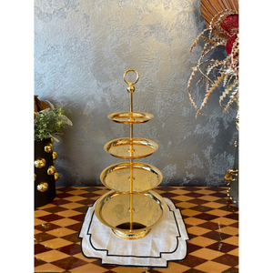 Support à gâteau en métal à hauteur réglable, 4 niveaux, design polyvalent, personnalisable pour la présentation de gâteaux lors de toute événement, y compris les réunions informelles - Product Image 5
