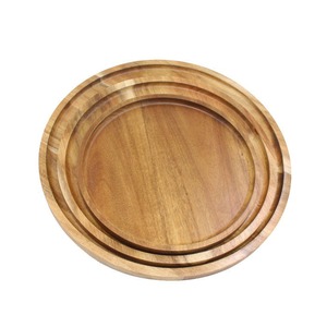 Bandeja de servir de madera de primera calidad, hecha a mano, estilo rústico, para servir comida en el hogar, cocina, restaurante y comedor, en venta. - Product Image 1