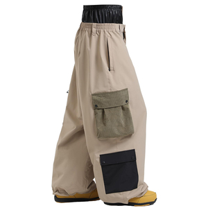 Pantalon de ski cargo en coton imperméable, style ample et décontracté, personnalisable en gros, avec un style hip-hop - Product Image 3