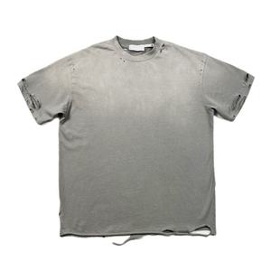 Camiseta Oversize Vintage para Hombre con Lavado Ácido – Camiseta de Algodón con Cuello Redondo y Corte Holgado para un Estilo Urbano Relajado - Product Image 1