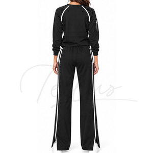 Wholesale Stylish Women's Solid Jogger Tracksuit <b>Set</b> Comfortable Fit Casual Wear Spandex/Polyester Quick Dry Breathable - Product Image 2