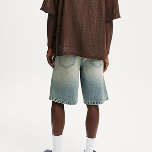 Spring Summer New Style Breathable Mid Hip Hop Four Colors Relaxed Fit 7/8 Length Men's Straight Wide Leg Versatile Denim <b>Jeans</b> - Product Image 6