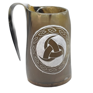 Viking Beer Horn Mugs Eco-Friendly Handmade Buffalo Horn Large Size for Weddings Restaurants Bars and <b>Wine</b> Drinking Events - Product Image 5