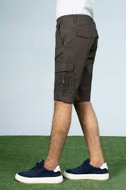 Shorts utilitaires unisexes en toile personnalisables avec logo 2026 pour hommes, avec cordon de serrage, séchage rapide, respirants, pour la randonnée en extérieur - Product Image 3