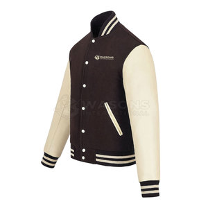 High Quality Heated Quick Dry Winter Letterman Jacket for Men Custom Design Street Wear Stand Collar Front Logo 100% Cotton - Product Image 2