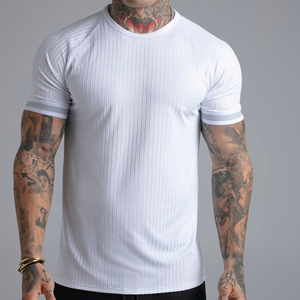 Camiseta Personalizada al por Mayor de Alta Calidad, Gruesa, Lisa, para Hombre, de Lujo, 100% Algodón, Talla Grande - Product Image 1