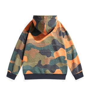 Sudadera con Capucha de Punto Camuflada, Teñida, con Múltiples Bolsillos, de Alta Calidad - Product Image 4
