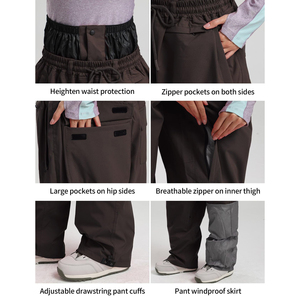 Pantalons de ski haute performance pour femmes, imperméables, thermiques, résistants au vent, pour le froid et l'entraînement au ski - Product Image 5