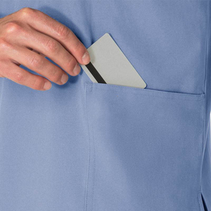 Ensemble de blouses médicales extensibles 4 directions pour hommes, en polyester et élasthanne, uniforme d'infirmière et dentiste, logo personnalisé, fournisseur OEM de blouses d'hôpital - Product Image 6
