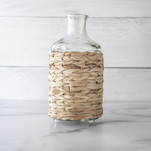 Ensemble de supports en verre en jacinthe d'eau, gaine de carafe unique, couvre-verres tressés de qualité supérieure - Product Image 3