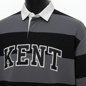 Chemise de rugby classique à manches longues en molleton de coton respirant brodé sur mesure, très vendue, pour homme, style décontracté streetwear, OEM ODM - Product Image 3