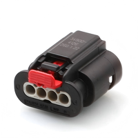 Conector Automotriz Sellado Impermeable Jinhang4p-YH de 4 Pines, de Cobre y Nylon Amarillo con Bloqueo CPA, Conector Hembra para Sensores de Coche