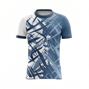 Men's sublimated soccer jersey Geometric print <b>polyester</b> <b>t</b>-<b>shirt</b> Moisture wicking athletic fit - Product Image 2