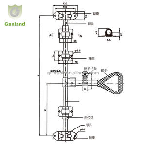 Kits de serrures de <span class=keywords><strong>porte</strong></span> de <span class=keywords><strong>camion</strong></span> GL-11154, engrenage de <span class=keywords><strong>porte</strong></span> de camionnette avec poignée à clé de sécurité - Product Image 2