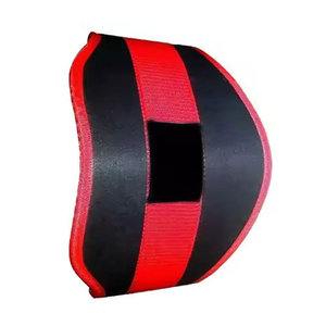 Ceinture de musculation avec chaîne, réglable, en néoprène, support lombaire, fermeture auto-agrippante, pour entraînement en salle de sport, noir et rouge - Product Image 5