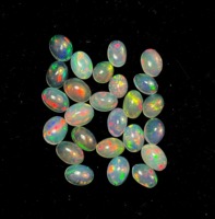 Lot de cabochons d'opale d'Éthiopie naturelle, petite taille, 0,50 à 1 carat, opale de feu authentique, pierre pour la création de bijoux