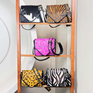 Vente en gros de sacs à bandoulière en cuir de vachette métallisé de créateur, sacoche en cuir véritable de haute qualité, sacs à main de luxe pour femmes - Product Image 6