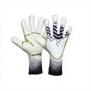 New White black Football Goalkeeper <b>Gloves</b> Black White Neon Green Full Finger Non Slip Breathable Adjustable Wrist Strap Unisex - Product Image 2