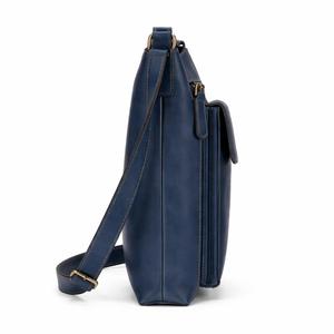 Women PU Leather Crossbody Messenger Bag with Front Pocket Casual Shoulder <b>Handbag</b> - Product Image 5